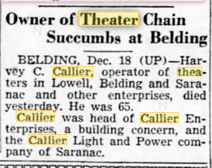 Callier Theatre - Harvey Callier Passes Away Dec 1951 (newer photo)